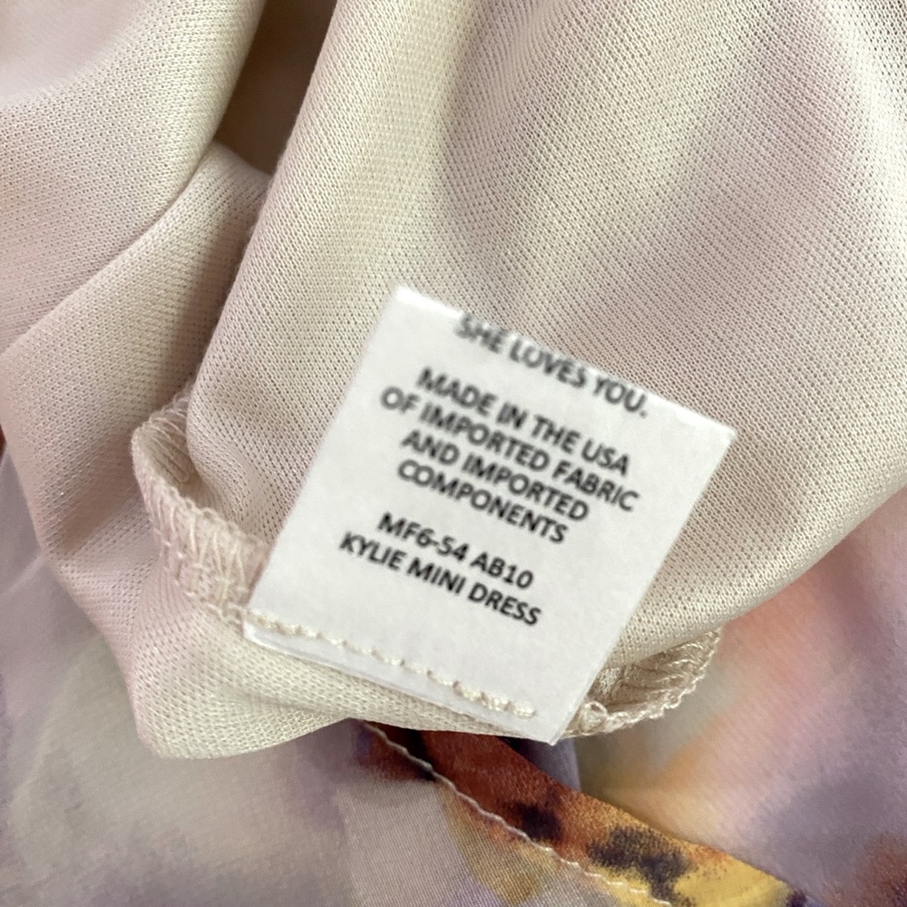 show me your Mumu Kylie Mini Dress in Abers Babers Floral Print Chiffon XL - Picture 6 of 10